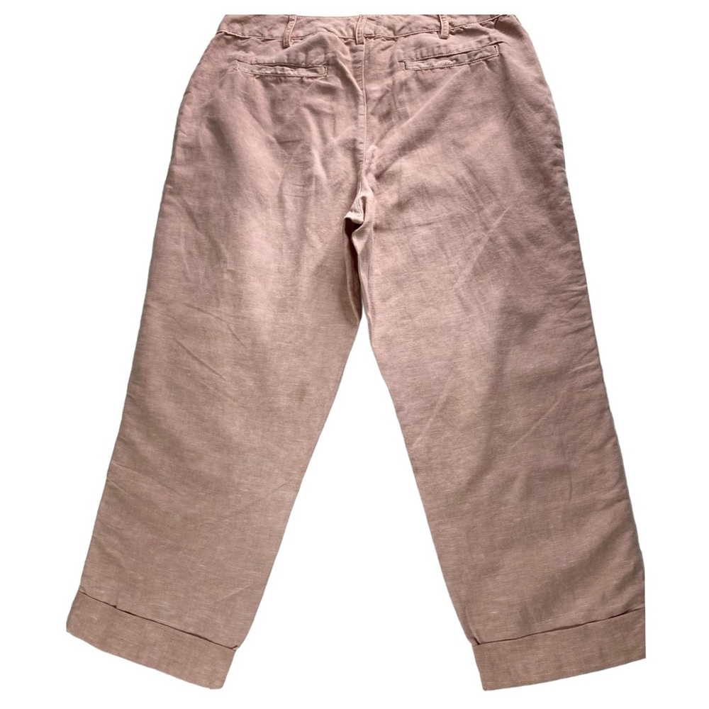 Coldwater Creek NWT Pale Mauve Lace Trim Cuffed Ankle Pant - Size 10 - Picture 4 of 16
